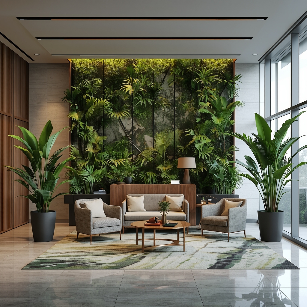 Receptie met planten